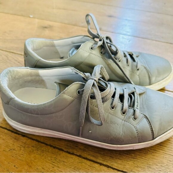 VALENTINO BY MARIO VALENTINO Jimmy Logo gray Leather lace up Sneaker men 11 - Picture 4 of 16